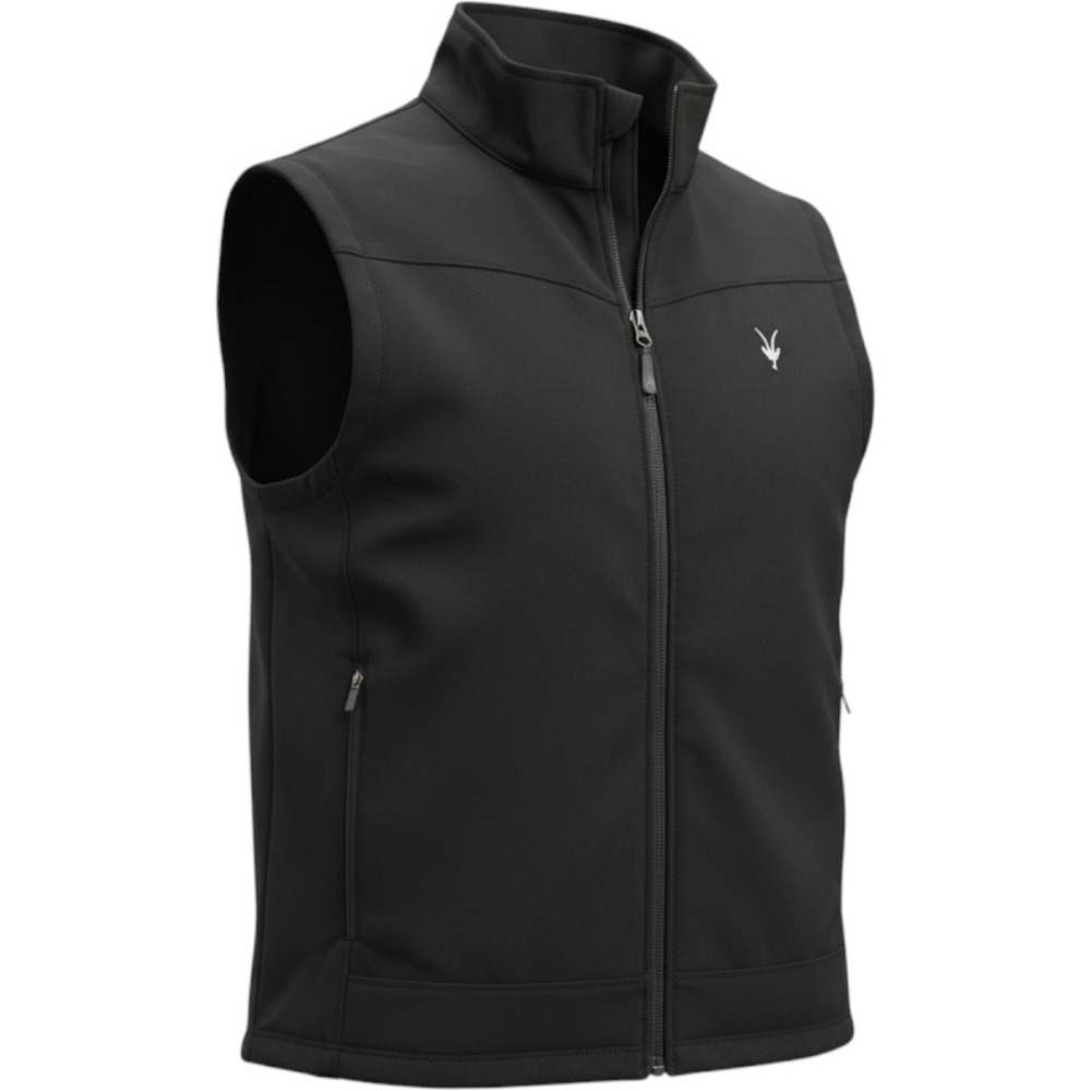 Ibex Climawool Cirrus Softshell Vest Mens Large Black Merino Wool Blend Zip Up
